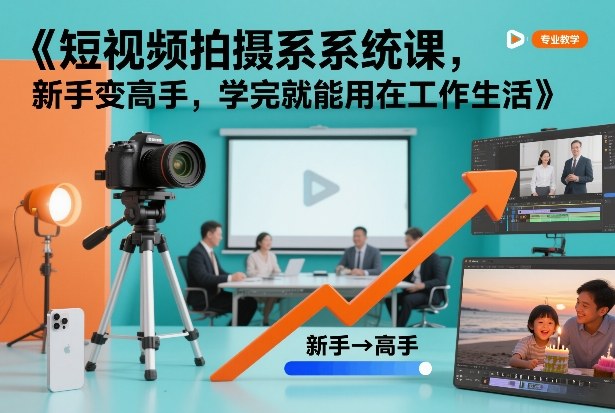 短视频拍摄系统课，新手变高手，学完就能用在工作生活-智云网