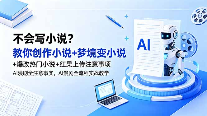 不会写小说？教你创作小说+梦境变小说+爆改热门小说+红果上传注意事项，AI漫剧全流程实战教学-智云网