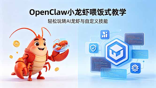 不用懂技术！OpenClaw小龙虾喂饭式教学，轻松玩转AI龙虾与自定义技能-智云网