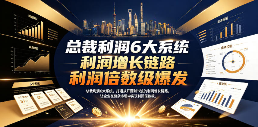 总裁利润6大系统，打通从开源到节流的利润增长链路，让企业在复杂市场中实现利润倍数级爆发-智云网