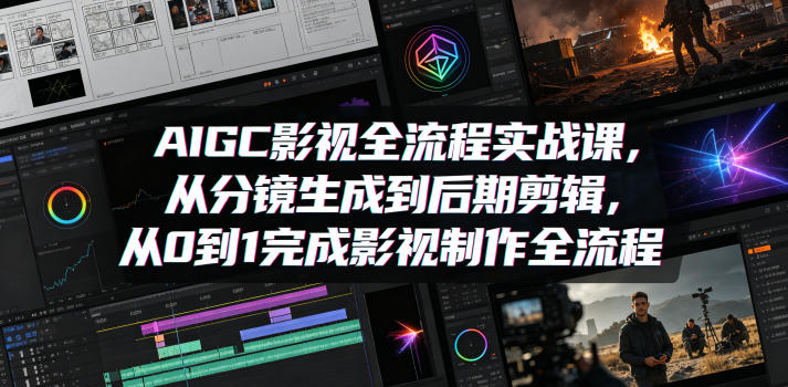 AIGC影视全流程实战课，从分镜生成到后期剪辑，从0到1完成影视制作全流程-智云网