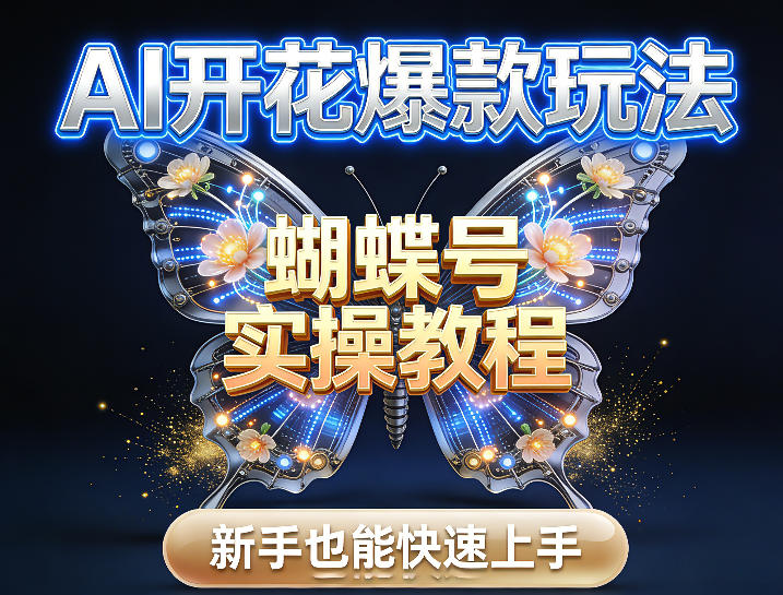 AI开花爆款玩法，蝴蝶号实操教程，新手也能快速上手-智云网