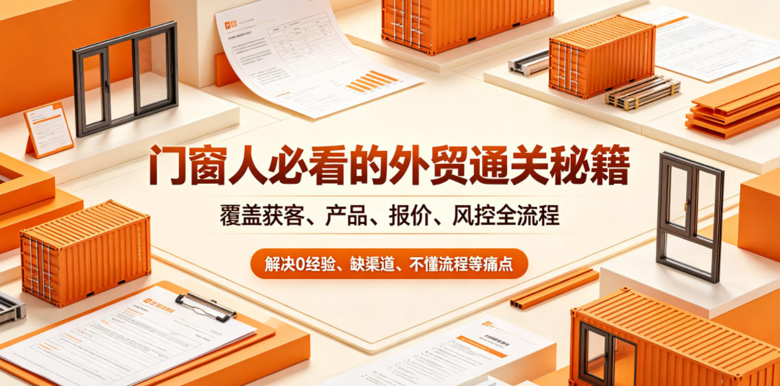 门窗人必看的外贸通关秘籍，块覆盖获客、产品、报价、风控全流程，解决0经验、缺渠道、不懂流程等痛点-智云网
