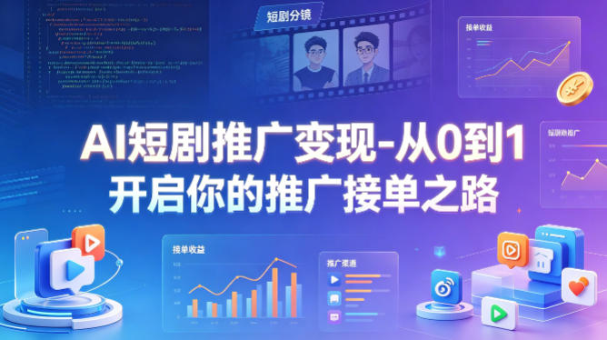 AI短剧推广变现-从0到1开启你的推广接单之路-智云网