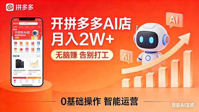 开一家拼多多AI店，月入2W+，无脑赚，告别打工，附SOP手册-智云网
