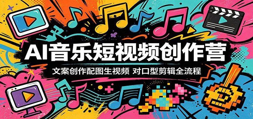 AI音乐短视频创作营：文案创作配图生视频，对口型剪辑全流程-智云网