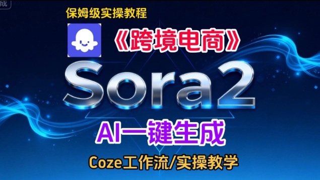 Sora2生成《跨境电商》英文短视频，实操搭建教学课，通俗易懂，包教包会-智云网