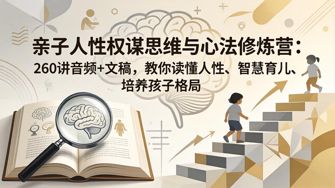 亲子人性权谋思维与心法修炼营：260讲音频+文稿，教你读懂人性、智慧育儿、培养孩子格局-智云网