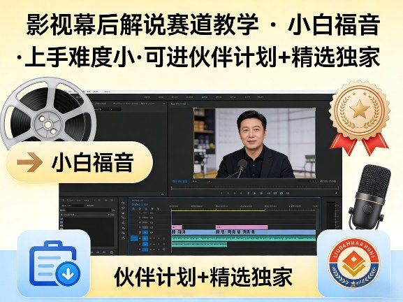 某大佬的影视幕后解说赛道教学,小白福音,上手难度小,可进伙伴计划+精选独家-智云网