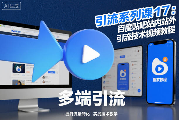 引流系列课17：百度贴吧站内站外引流技术视频教程-智云网