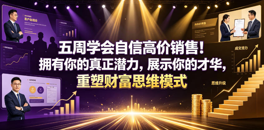 五周学会自信高价销售!拥有你的真正潜力,展示你的才华,重塑财富思维模式【原创双语字幕】-智云网