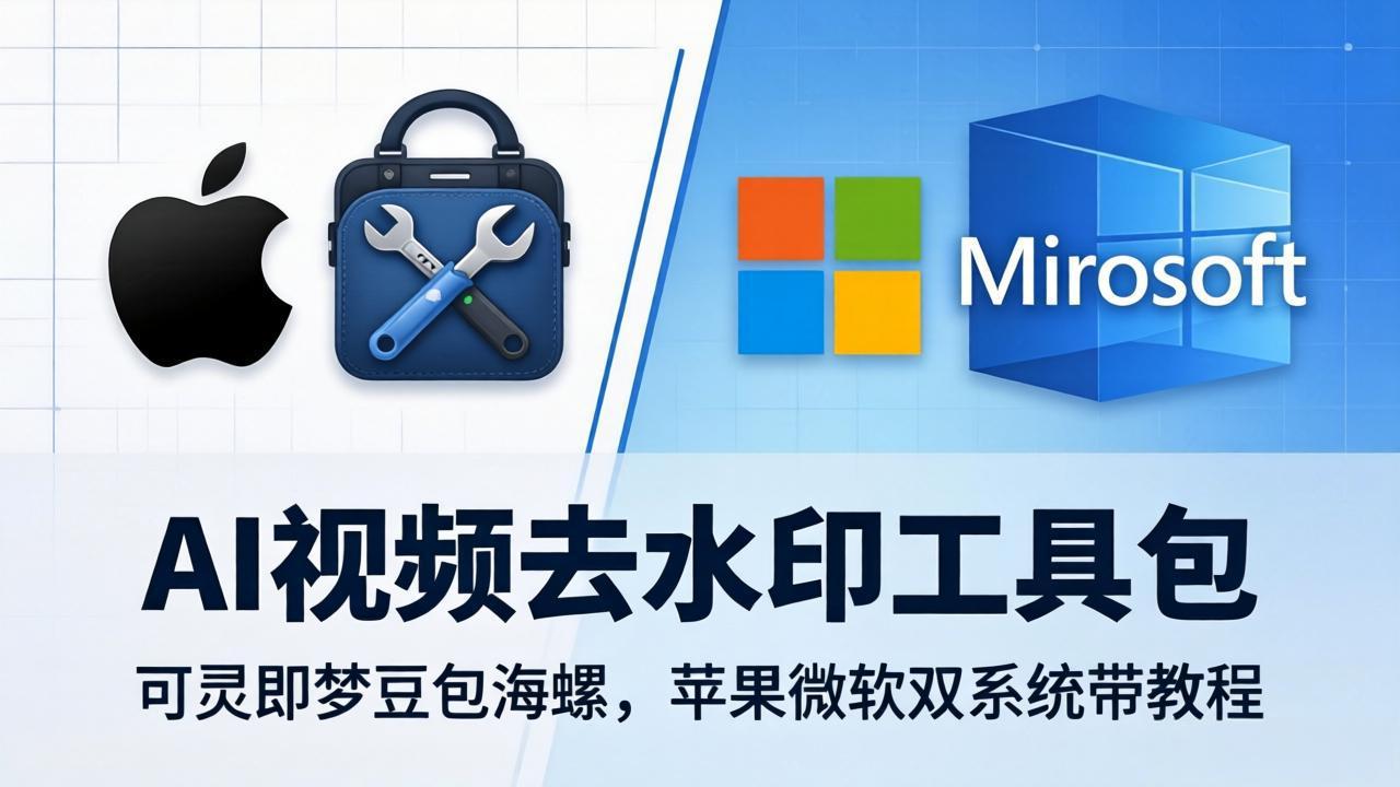 AI视频去水印工具包：可灵即梦豆包海螺，苹果微软双系统带教程-智云网