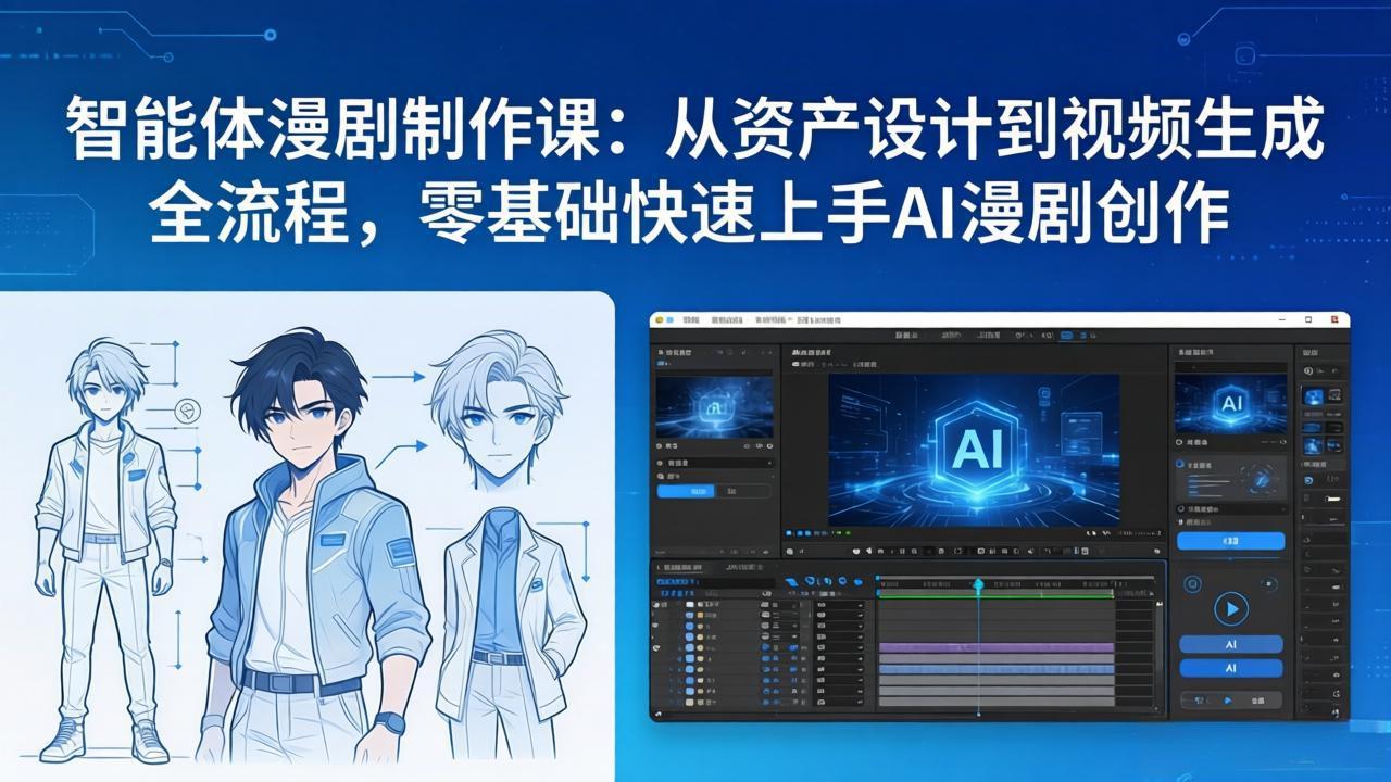 智能体漫剧制作课:从资产设计到视频生成全流程,零基础快速上手AI漫剧创作-智云网