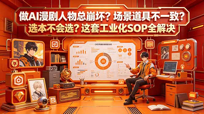 做AI漫剧人物总崩坏？场景道具不一致？选本不会选？这套工业化SOP全解决 (更新-智云网