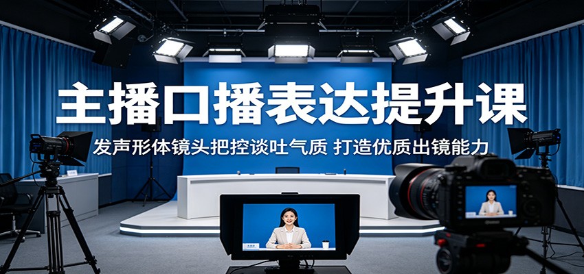 主播口播表达提升课：发声形体镜头把控谈吐气质，打造优质出镜能力-智云网