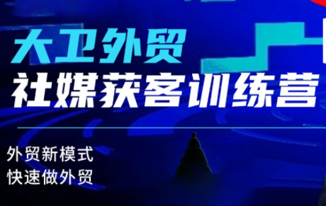大卫老师·外贸社媒获客独家训练营(更新4月)-智云网