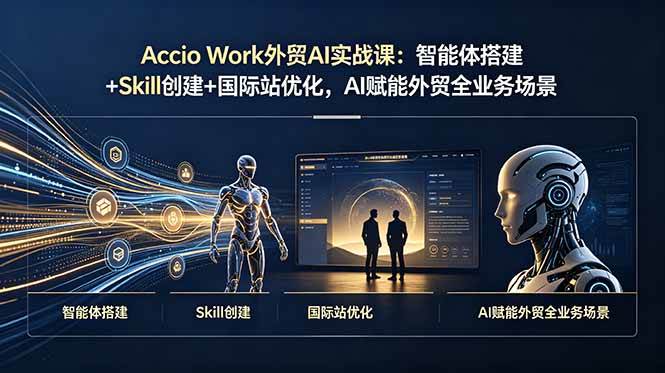 （19086期）Accio Work外贸AI实战课：智能体搭建+Skill创建+国际站优化，AI赋能外贸全业务场景-智云网