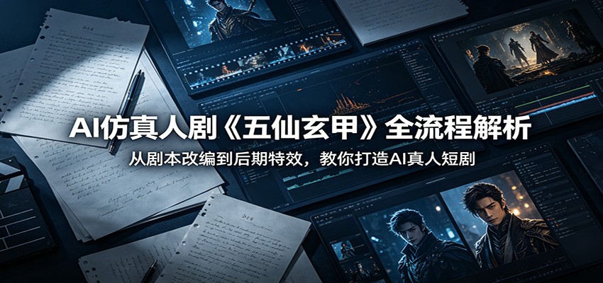 AI仿真人剧《五仙玄甲》全流程解析:从剧本改编到后期特效,教你打造AI真人短剧-智云网