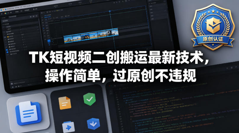 TK短视频二创搬运最新技术,操作简单,过原创不违规-智云网