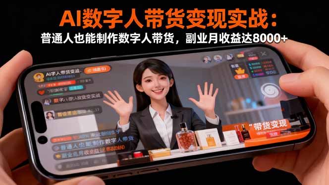 AI数字人带货变现实战:普通人也能制作数字人带货,副业月收益达8000+-智云网