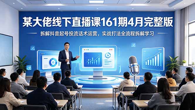某大佬线下直播课161期4月完整版，拆解抖音起号投流话术运营，实战打法全流程拆解学习-智云网
